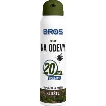 Sprej Bros, proti kliešťom, na odev, repelentný, 120/90 ml