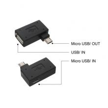 OTG čierny MicroUSB adaptér USB + MicroUSB